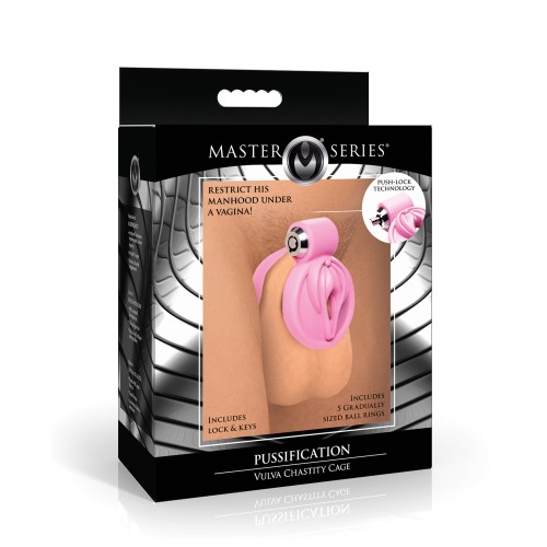 Master Series Pussification Vulva Locking Chastity Cage