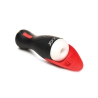 Curve Toys Vibrating Jock Sucking Masturbator Black/Red - Ultimate Pleasure