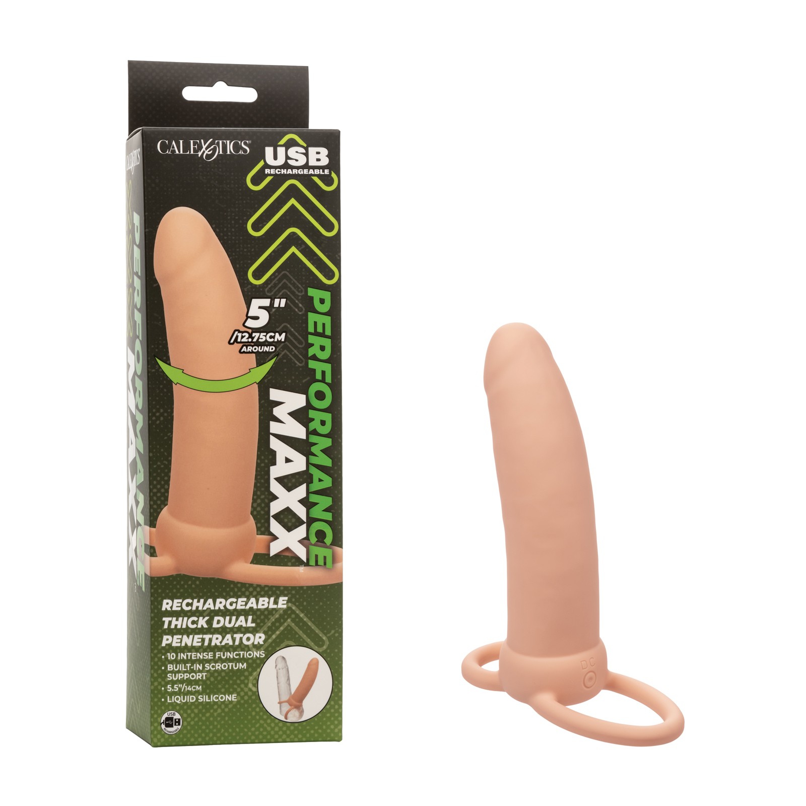 Performance Maxx Rechargeable Thick Dual Penetrator - Ivory