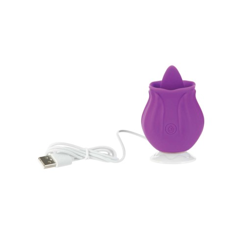 M Lady Flickering Tongue Vibrating Clitoral Stimulator Purple