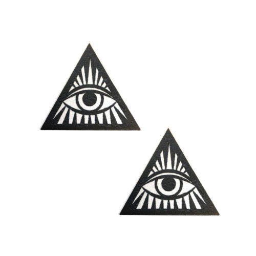 Neva Nude Eye of Providence Pasties Black White OS