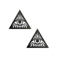 Neva Nude Eye of Providence Pasties Black White OS