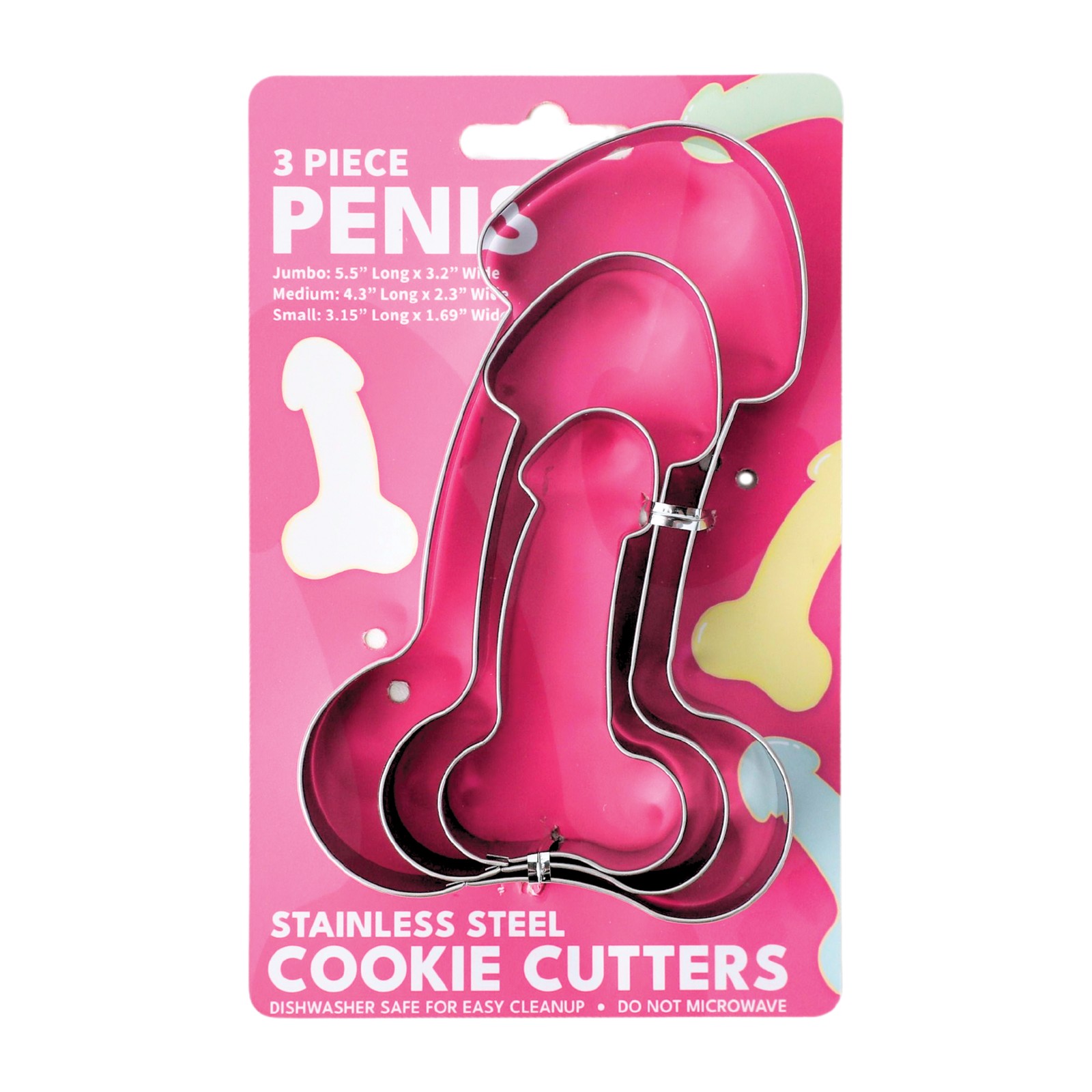 3-Piece Penis Cookie Cutter Set for Fun Baking