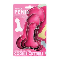 3-Piece Penis Cookie Cutter Set for Fun Baking