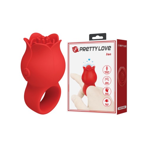 Vibrador en Forma de Anillo Floral Pretty Love Jae - Rojo