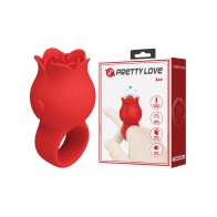 Pretty Love Jae Floral Finger Vibrator - Red