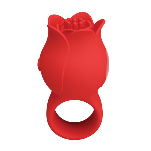 Pretty Love Jae Floral Finger Vibrator - Red