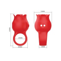 Pretty Love Jae Floral Finger Vibrator - Red