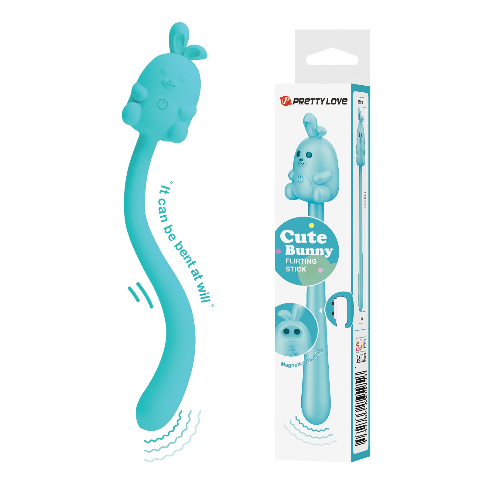 Pretty Love Cute Bunny Flirting Stick Turquoise