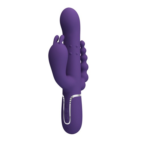 Pretty Love Cammy 4 en 1 - Vibrador Conejito - Púrpura de Lujo