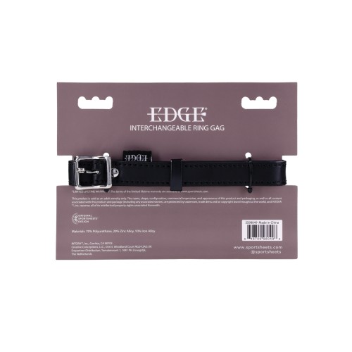 Edge Interchangeable Ring Gag Black