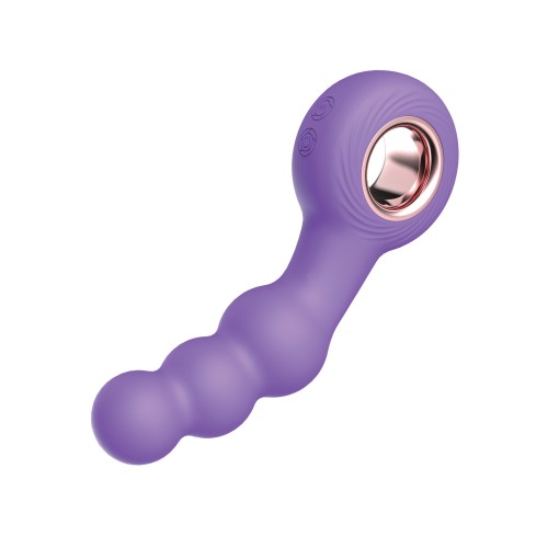 Vibrador Anillo con Perlas Luv Inc. Púrpura