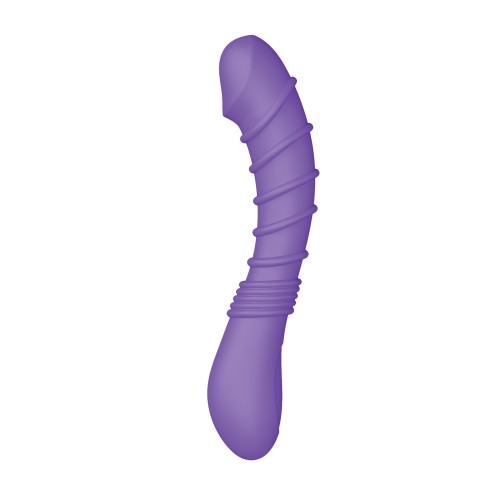 Vibrador para el Punto G Estriado Luv Inc. Púrpura