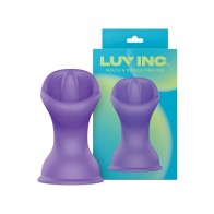 Luv Inc. Mouth & Tongue Suction Cup Vibrator - Purple