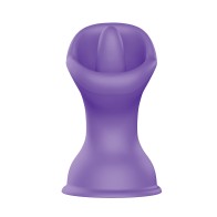 Luv Inc. Mouth & Tongue Suction Cup Vibrator - Purple