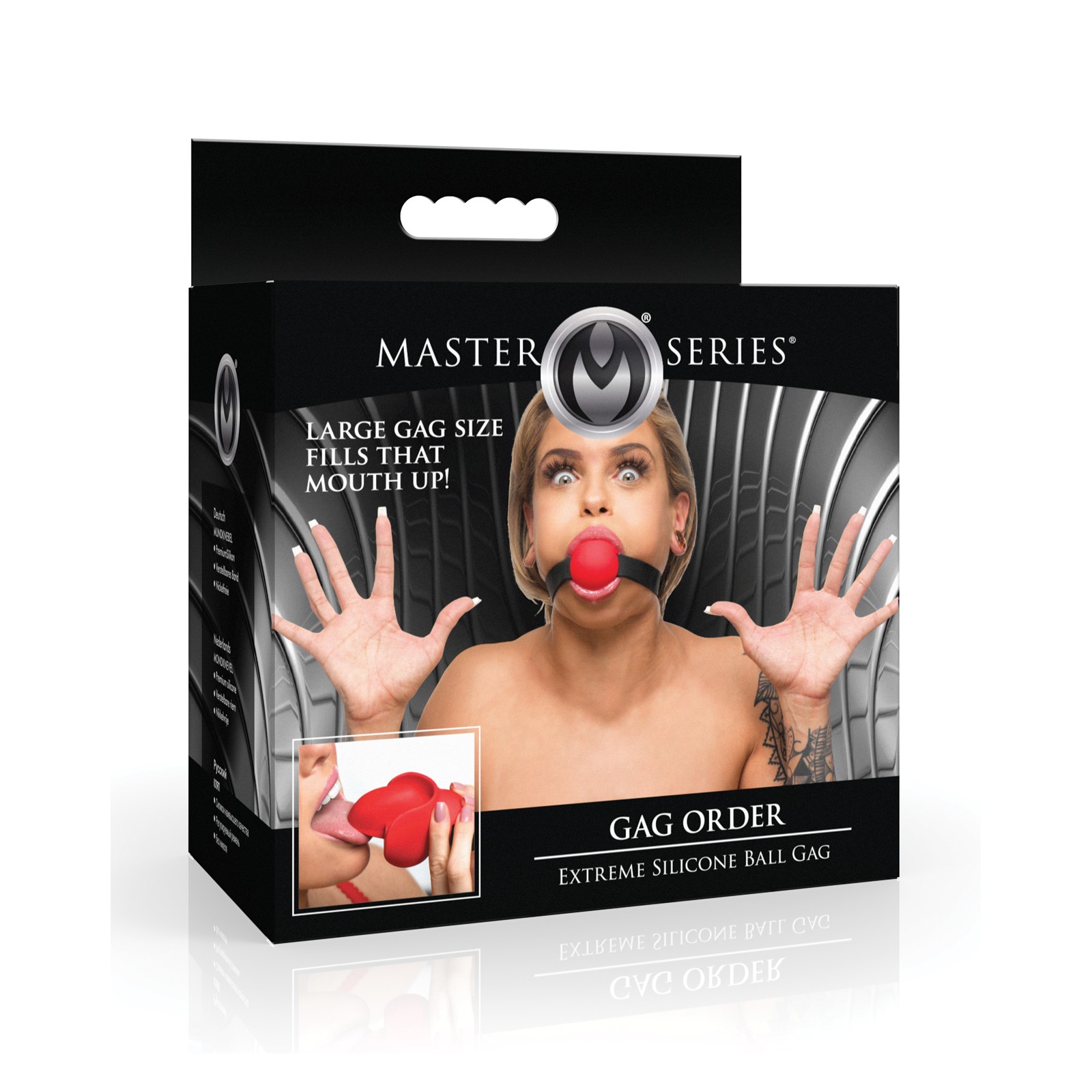 Gag Order Extreme Silicone Ball Gag - Red/Black