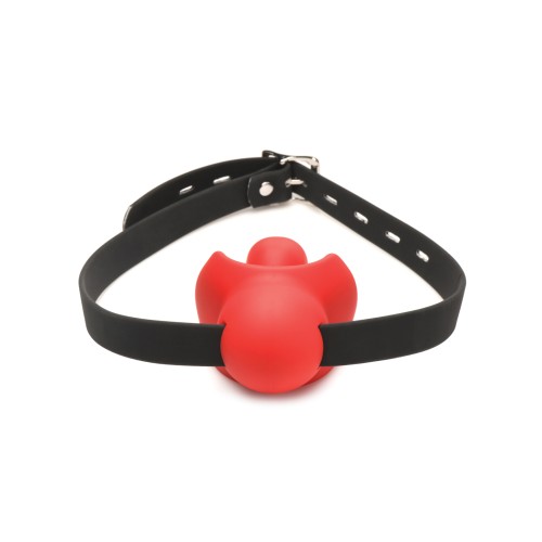 Gag Order Extreme Bola Gag Silicona - Rojo/Negro