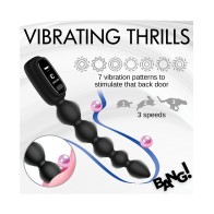 Bang! Digital Silicone Anal Beads - Black