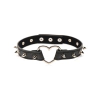 Master Series Spiked Heart Choker Fashion Accessory