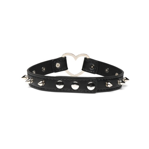 Master Series Spiked Heart Choker Fashion Accessory