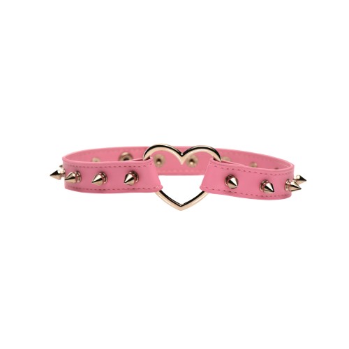 Spiked Heart Choker for Edgy Fashion Lovers