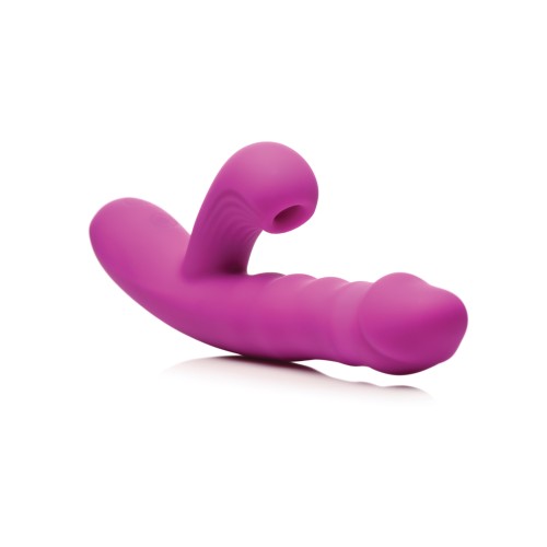 Bang! Thrusting & Sucking Rabbit Vibrator - Purple