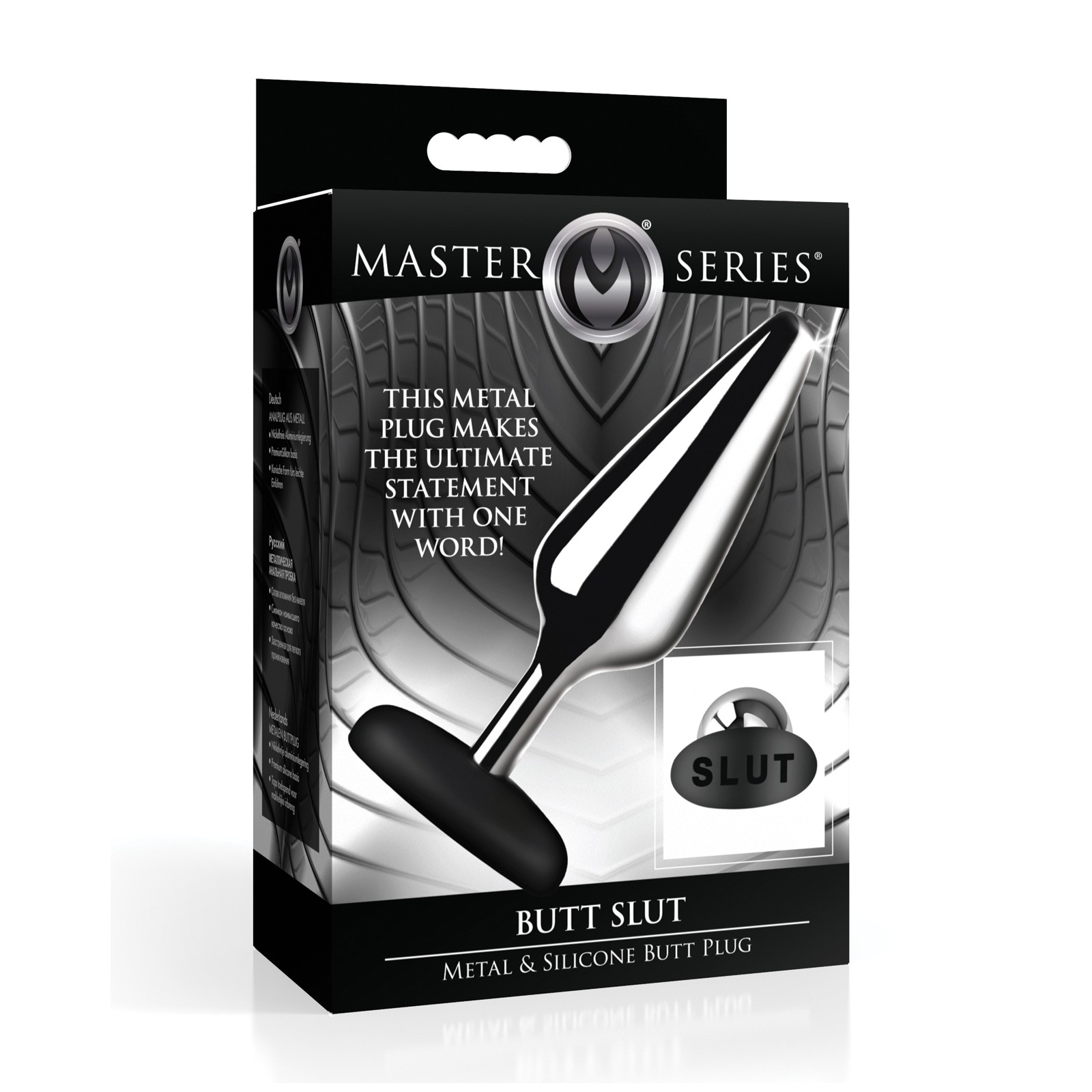 Master Series Butt Plug Metal & Silicone