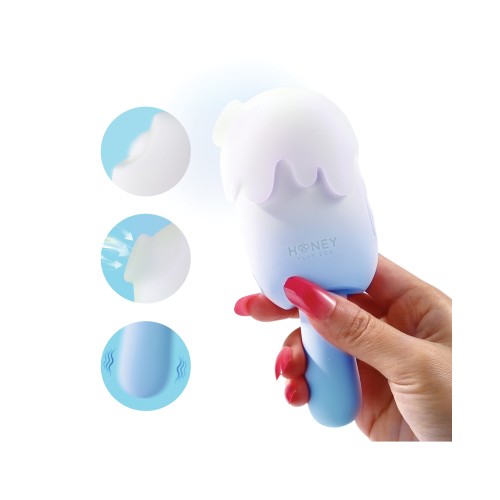 Bite Me Cream Pop Vibrator in Blue/White