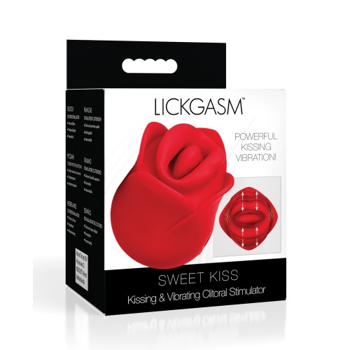 Estimulador Clitoriano Vibrante Lickgasm Sweet Kiss Rojo - Placer Definitivo