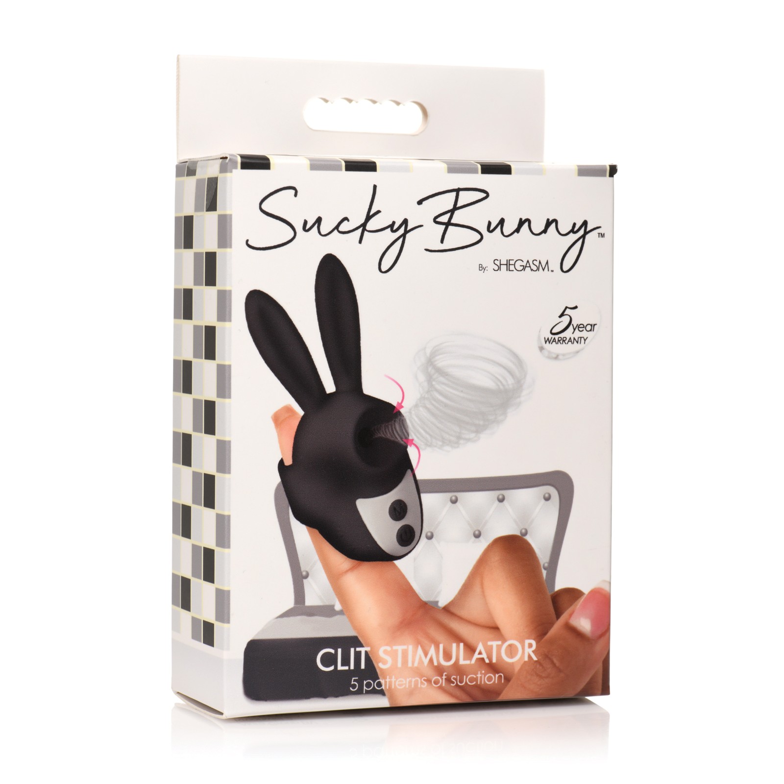 Shegasm Sucky Bunny Estimulador Clitoriano Juguete Negro