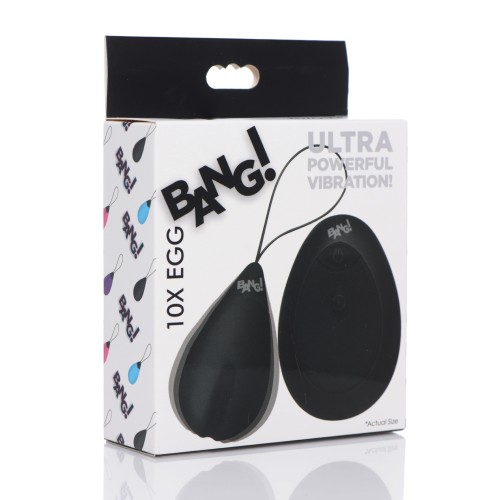 Bang! 10X Silicone Vibrating Egg Black