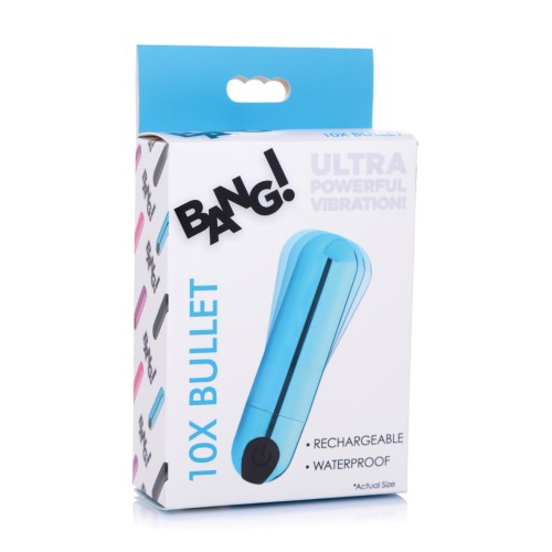 Bang! 10X Rechargeable Vibrating Bullet Blue