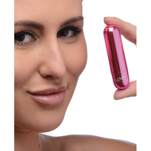 Bang! 10X Rechargeable Vibrating Metallic Bullet - Pink