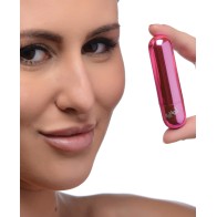 Bang! 10X Rechargeable Vibrating Metallic Bullet - Pink