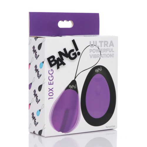 Bang! 10X Purple Vibrating Egg