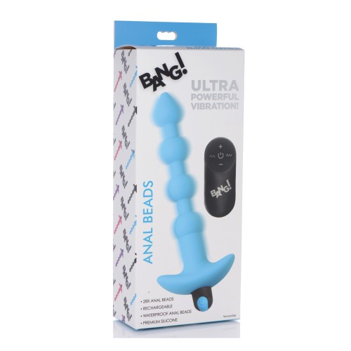 Bolitas Anales Vibradoras Bang 28X Azul con Control Remoto