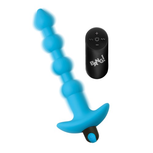 Bang 28X Remote Control Vibrating Anal Beads Blue