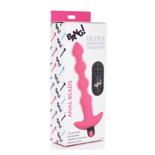 Bolitas Anal Vibradoras Bang! 28X con Control Remoto - Rosa