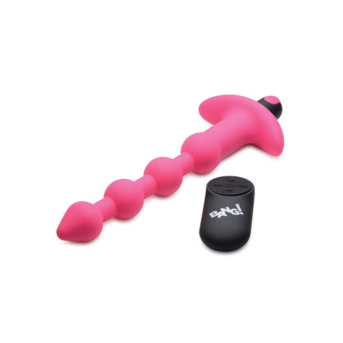 Bang! 28X Vibrating Silicone Anal Beads w/Remote Control - Pink