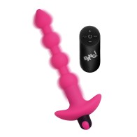 Bang! 28X Vibrating Silicone Anal Beads w/Remote Control - Pink