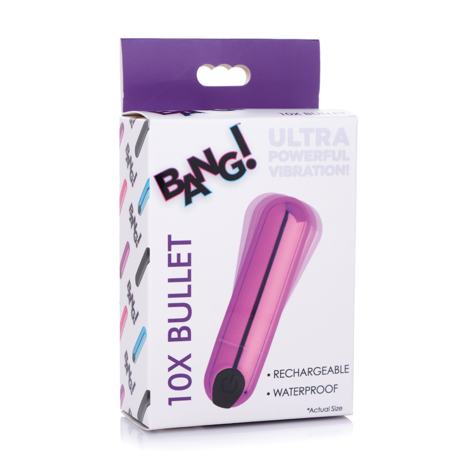 10X Rechargeable Vibrating Metallic Bullet - Purple