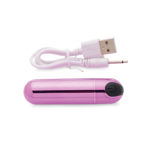 10X Rechargeable Vibrating Metallic Bullet - Purple