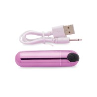 10X Rechargeable Vibrating Metallic Bullet - Purple