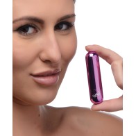 10X Rechargeable Vibrating Metallic Bullet - Purple