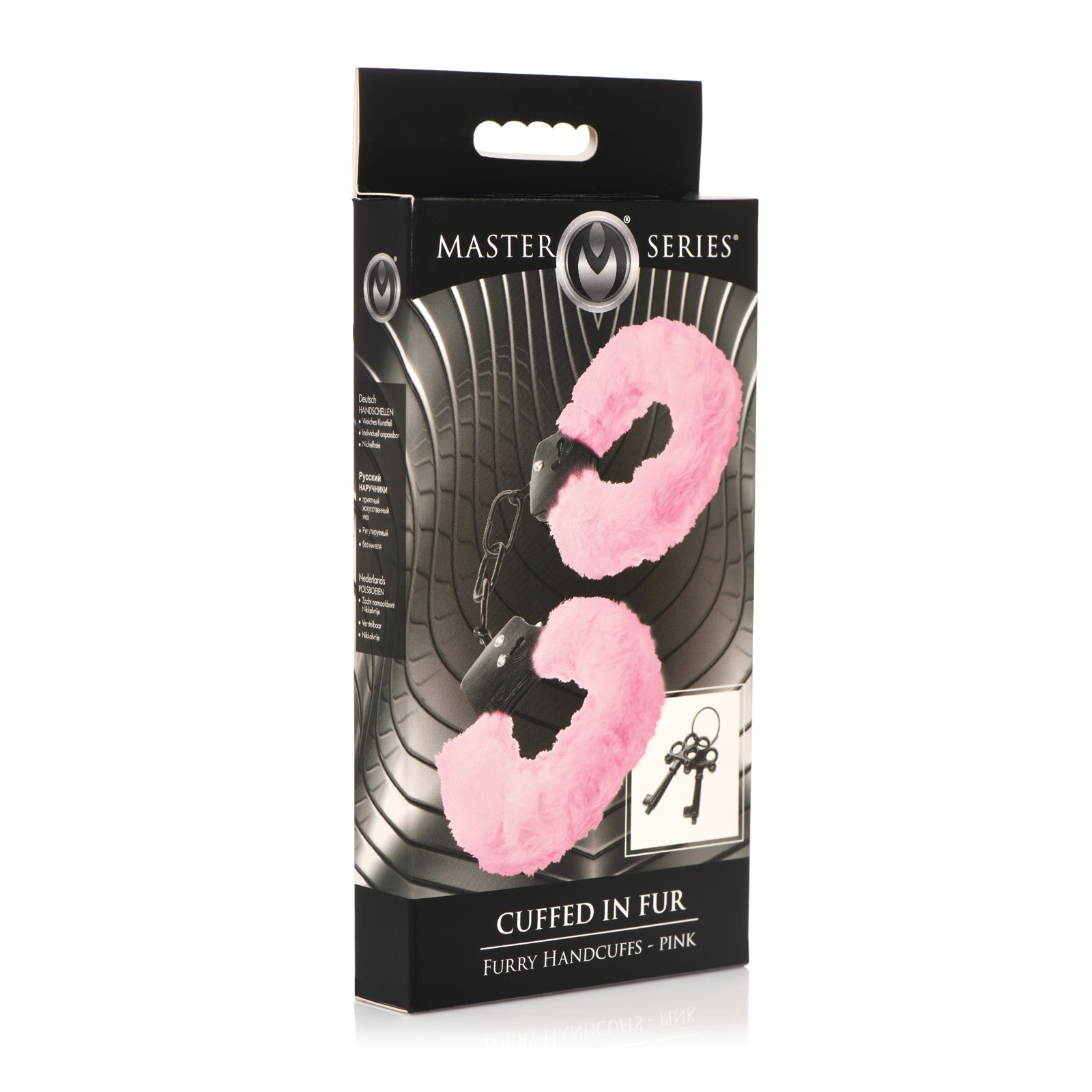 Master Series Furry Handcuffs Pink