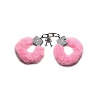 Master Series Furry Handcuffs Pink