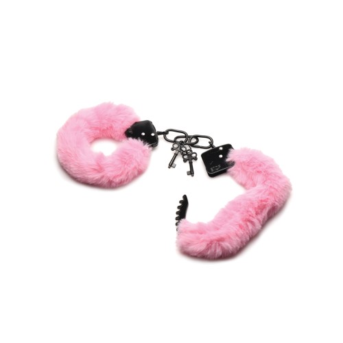 Master Series Furry Handcuffs Pink