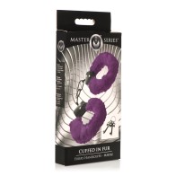 Purple Furry Handcuffs for Playful Bondage