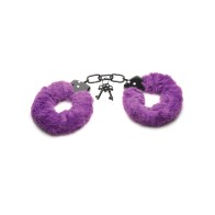 Purple Furry Handcuffs for Playful Bondage