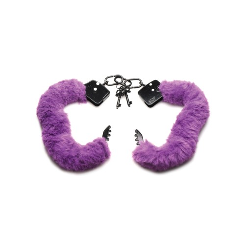 Purple Furry Handcuffs for Playful Bondage